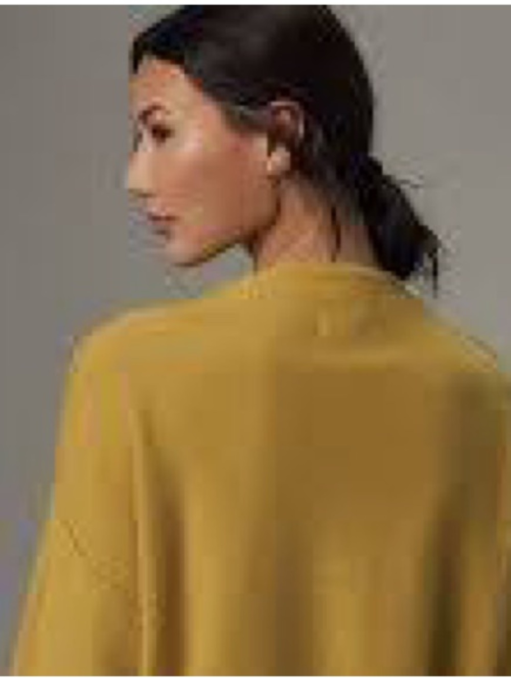 Pilcro Cropped Crewneck Cashmere Sweater in Mustard